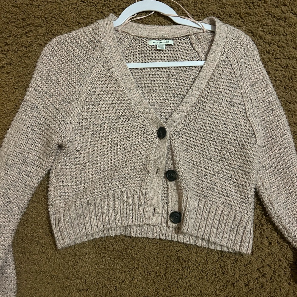 American eagle pink button down cardigan/sweater